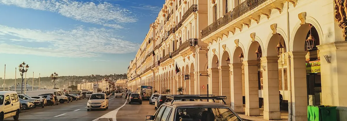 An arcaded street in Algiers