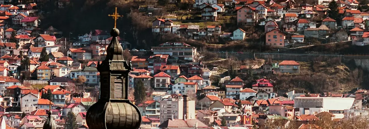Houses on the hillsides of Sarajevo