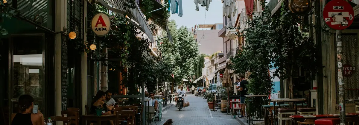 A narrow lane in old Athens